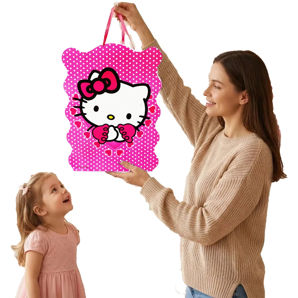 1 unidad/lote Linda Piñata de Hello Kitty para Fiesta de Cumpleaños, Decoración para Eventos, Piñata Infantil para Niñas y Niños, Recuerdos DIY