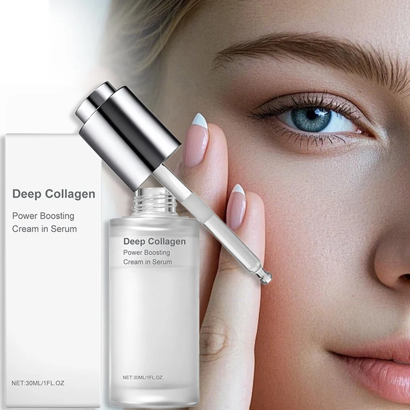 Deep Collagen Power Boosting Cream In Serum,Korean Glass Skin Care,Facial Intensive Moisturizing Hydrating Elasticity Ampoule