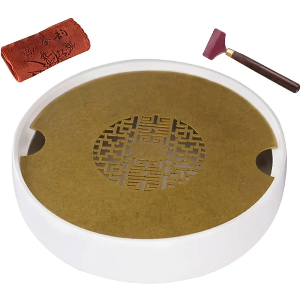 

Ceramic Tea Serving Tray Chinese,Tea Table Serving Tray, Traditional Gongfu Tea Plate,Tea Table Serving Tray with Water Storage