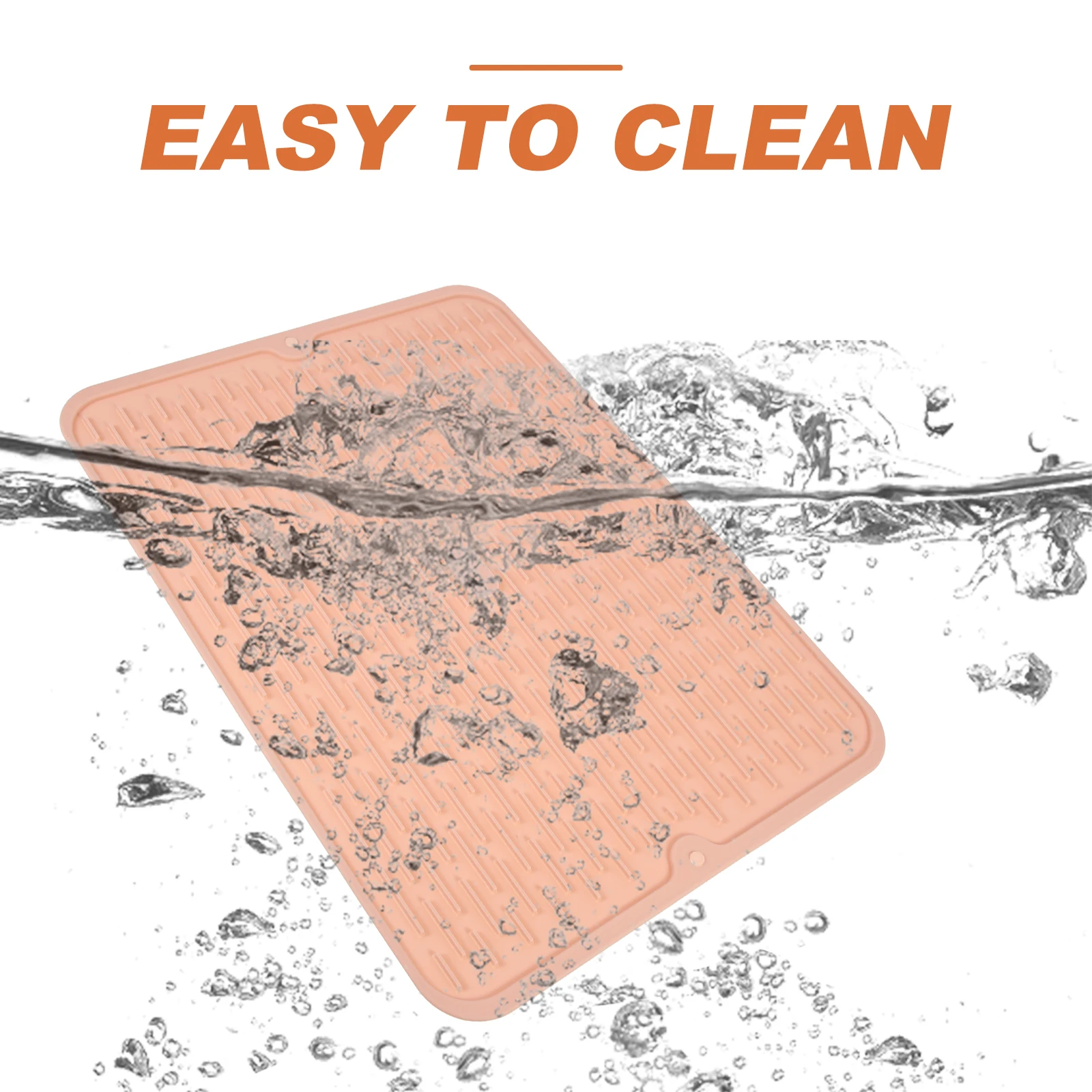 

Silicone Dish Mat Non Slip Waterproof Oil Proof Heat Insulated Kitchen Sink Pad Drying Mat For Countertop Dish Draining