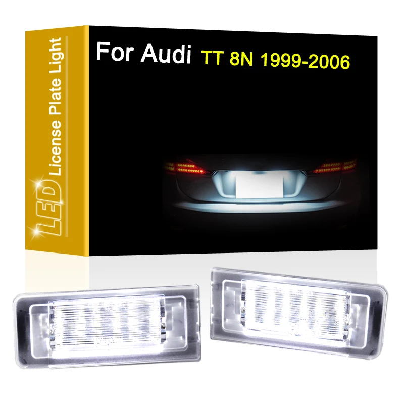 12V LED Number Plate Lamp For AUDI TT 8N 1999 2000 2001 2002 2003 2004 2005 2006 White License Plate Light Assembly