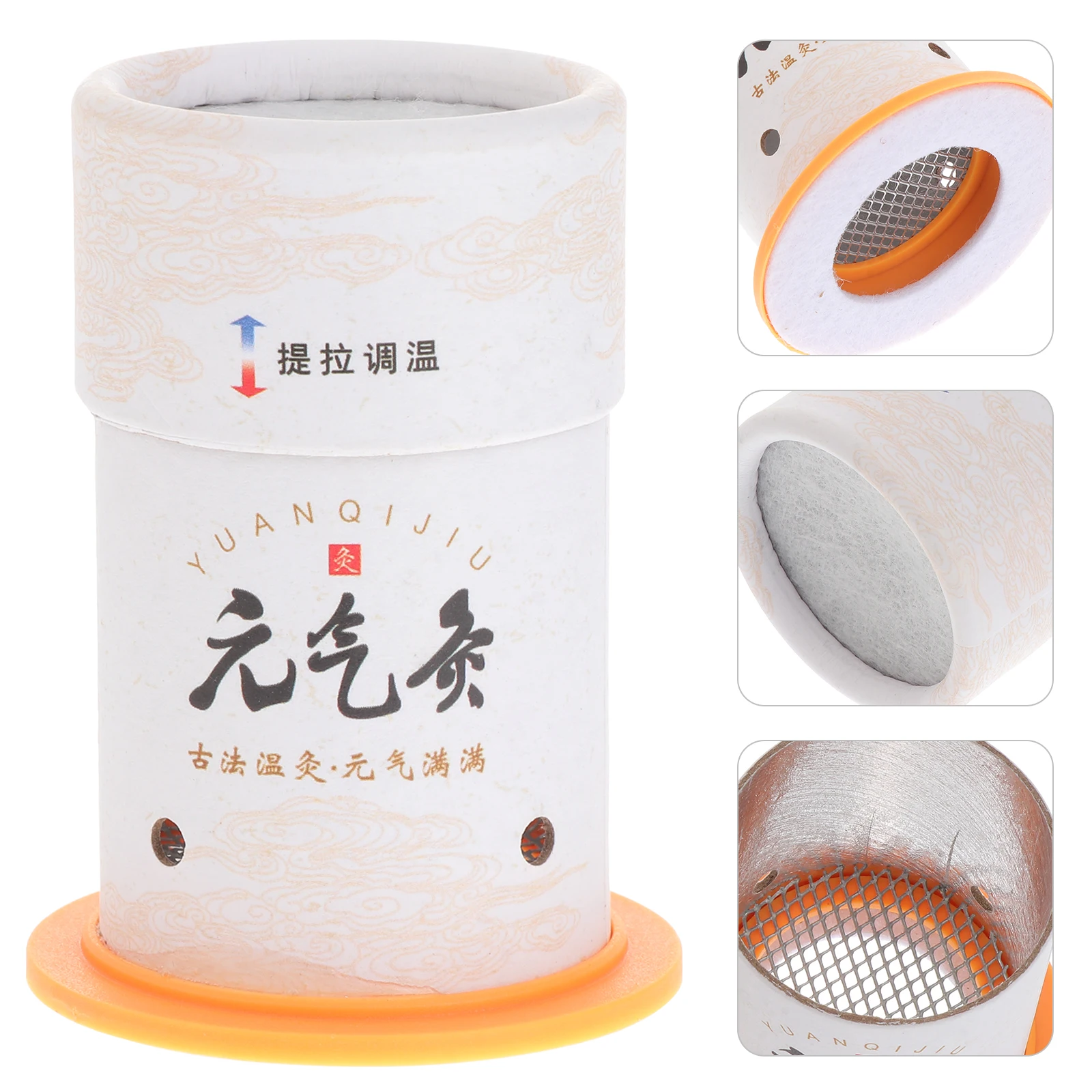 

2 Pcs Moxibustion Box Temperature Control Smokeless Moxa Cone Burner Paper Tube Heat Box Portable Massage Tool Body Use