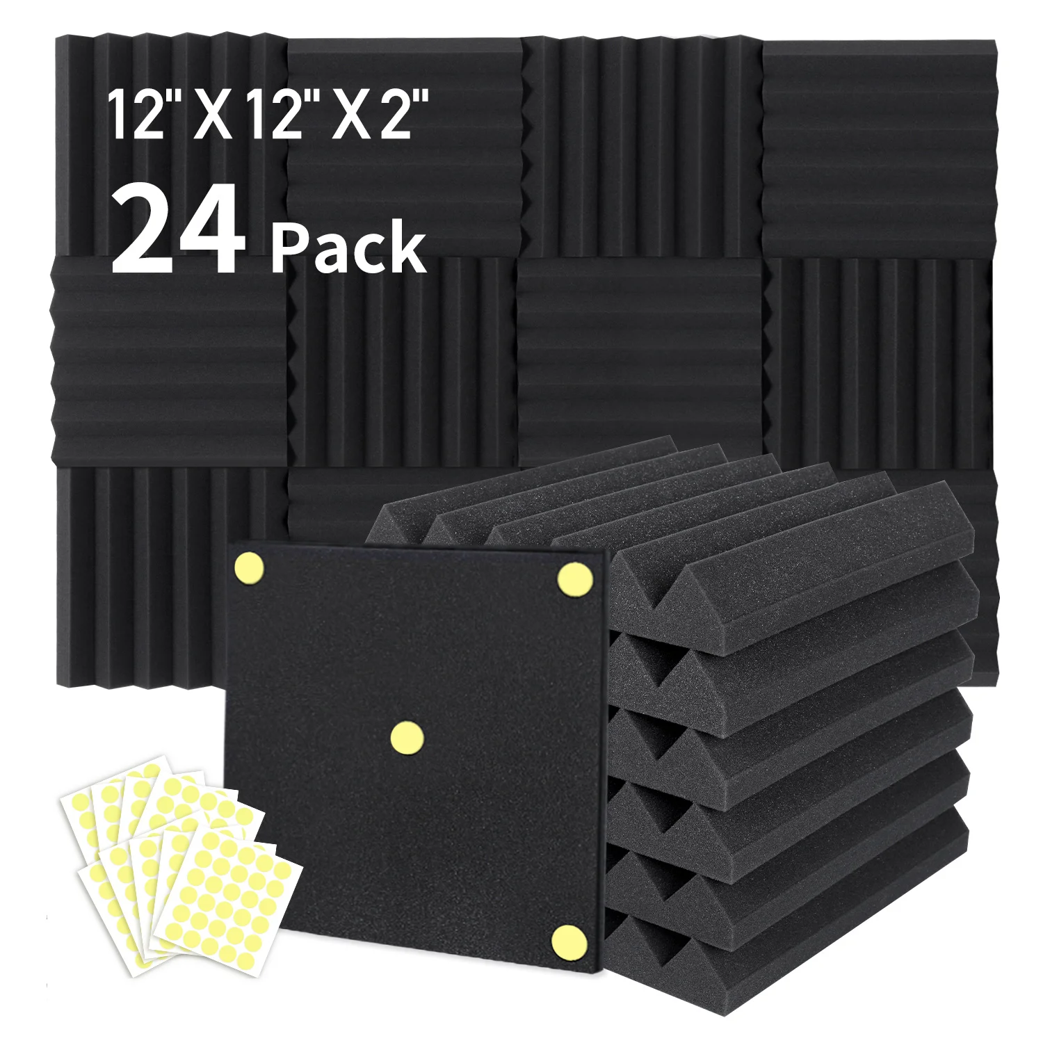 24 Packs Acoustic Foam Panels 2