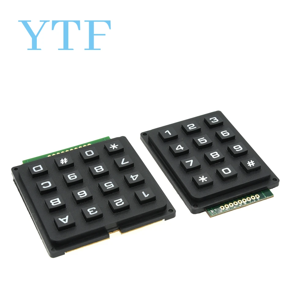 4X3 12key  4X4  Matrix Keyboard Keypad Module Use Key PIC AVR Stamp Sml 4*4 3*4 Plastic Keys Switch for Arduino Controller