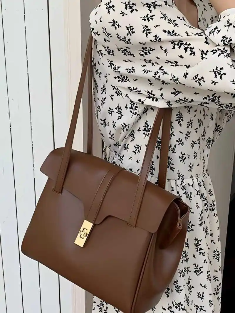 CGCBAG-Sac à Main en Cuir PU pour Femme, Fourre-Tout de Luxe de Styliste, Simple, Solide, Capacité de Lage, Haute Qualité