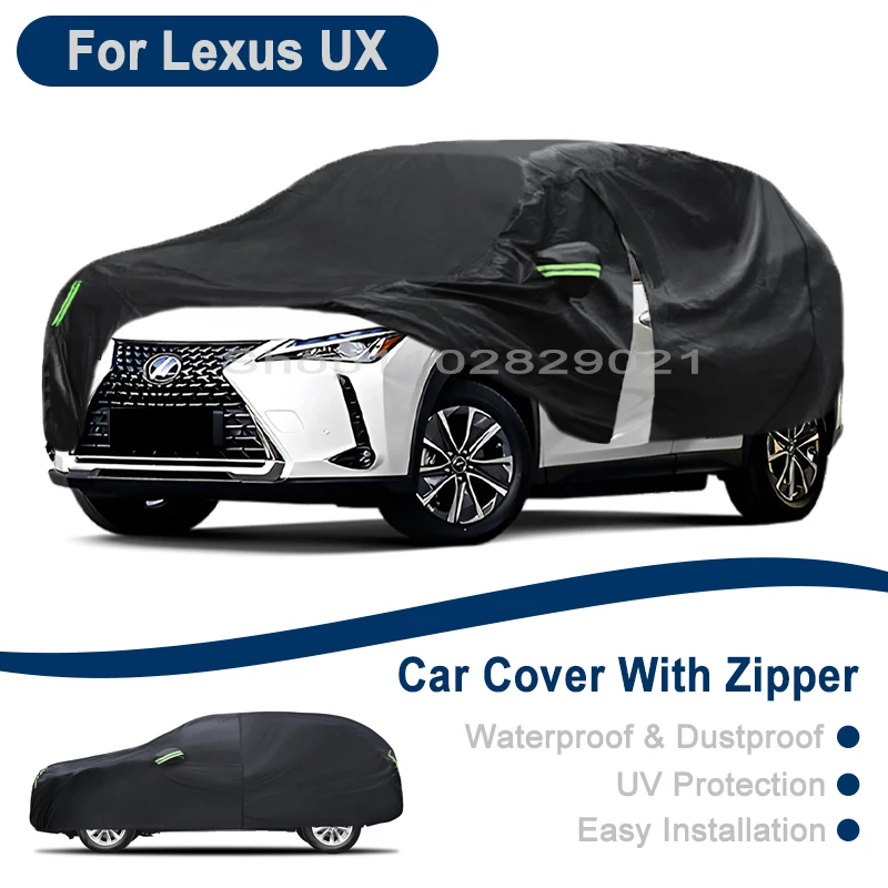 

Outdoor Full Vehicle Cover For Lexus UX - Side Zipper Design, Waterproof Dustproof Sun Protection Car Cover