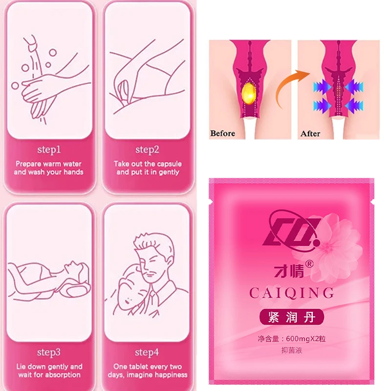 48 Capsules Vaginal Tightening Vagina Shrinking Climax Tight Oil Women Orgasm Gel Libido Enhancer Exciter Stimulant Female Care