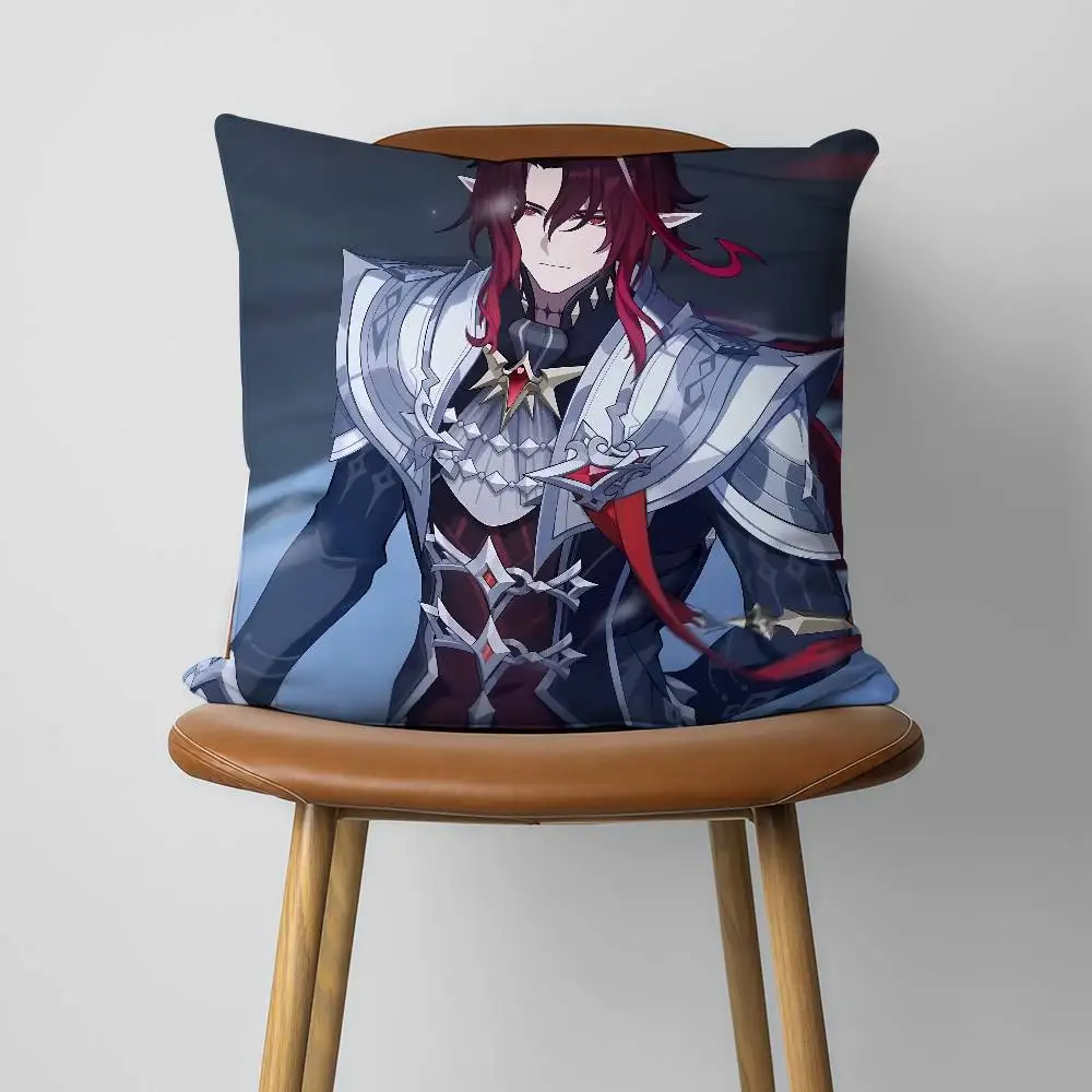 Genshin Impact Noy 30x30cm 45x45cm Pillow Case Decor Protective Covers Comfortable Soft For Sofa Living Room Home Office