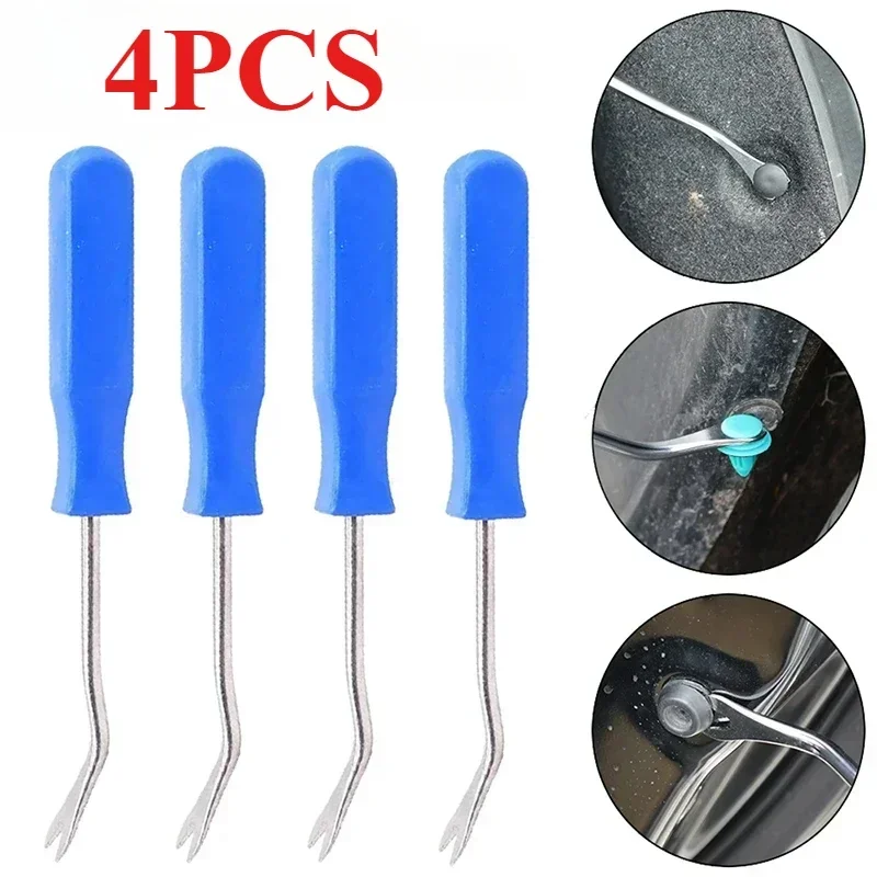 4PC Coche Car Disassembly Buckle Screwdriver Trim Clip Panel Upholstery Fastener Removal Open Pry Tool Plier Quickly Remove Tool