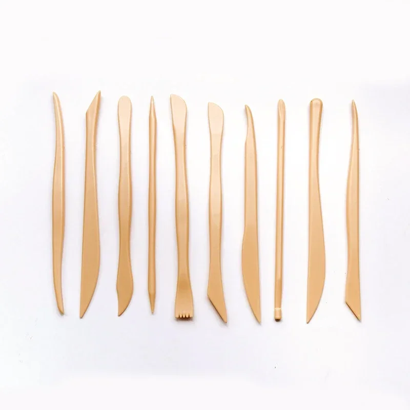 10pcs/set Clay Sculpting Tool Wax Carving Pottery Tools Plastic Carving Sculpture Shaper Polymer Modeling Clay Tools