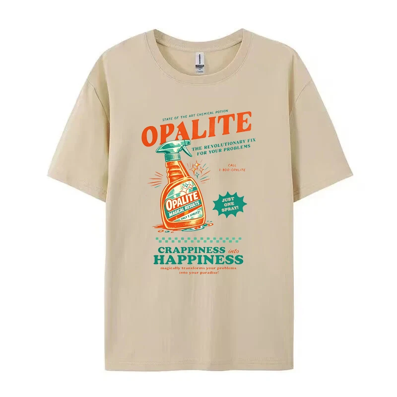 Opalite Spray Bottle Graphic Tees Women Retro Style T-Shirts Funny T Shirt Vintage Aesthetic Music Concert Unisex Female Tops