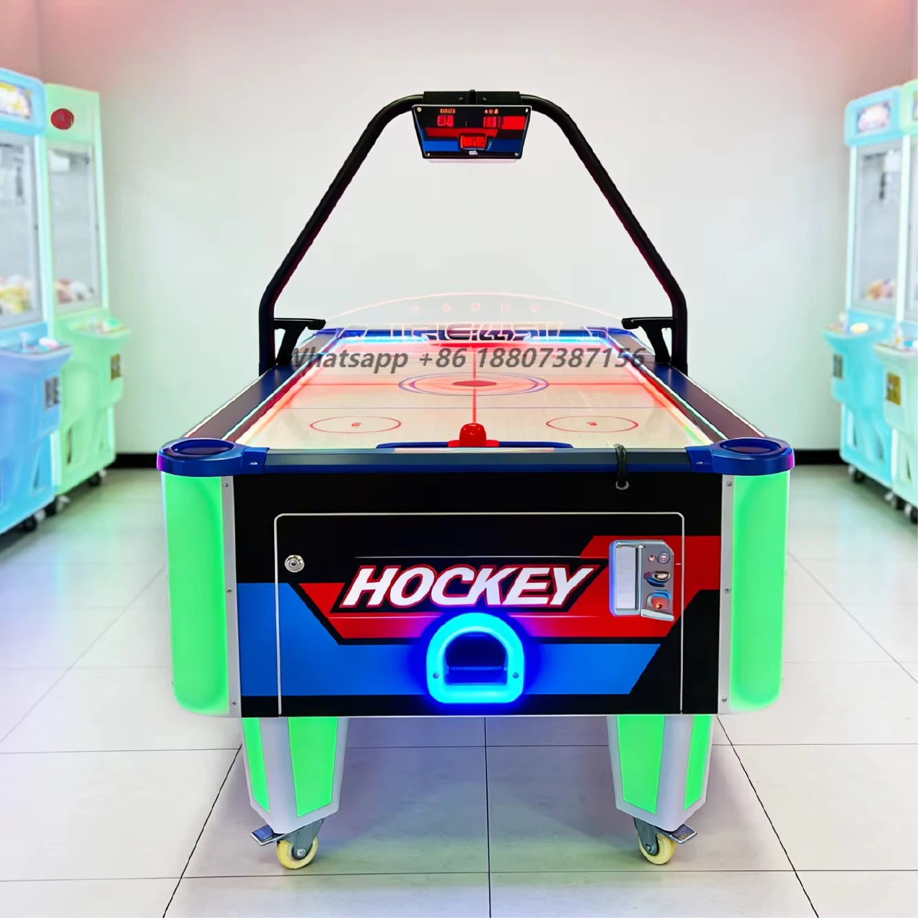

Coin Operated Iron Air Hockey Table Arcade Machine Multi-ball Classic Pusher Game Redemption Automatic Indoor 1 Year English
