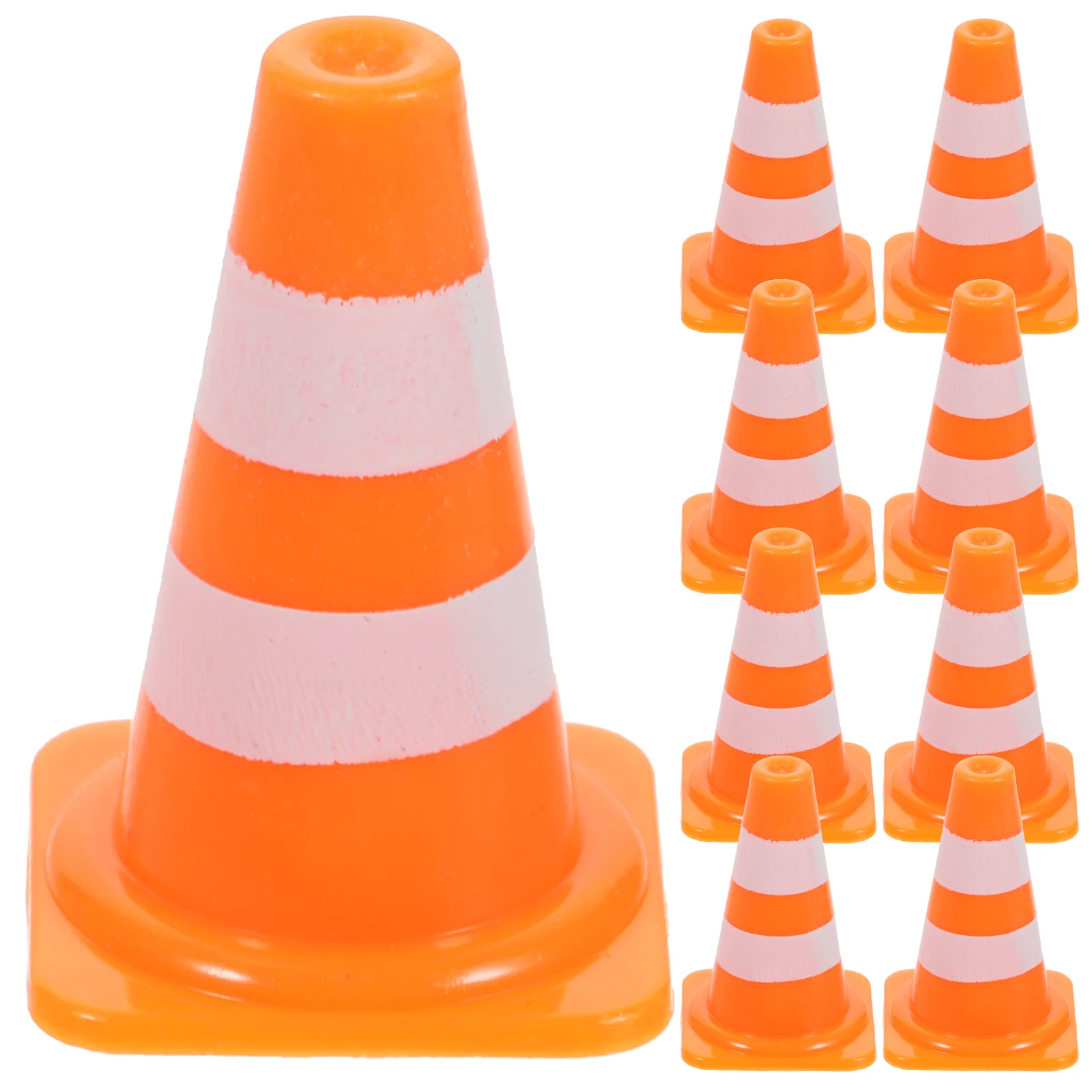 50 Pcs Road Sign Toy Traffic Roadblock Child Cones Mini Signs Plastic Barricade Toys