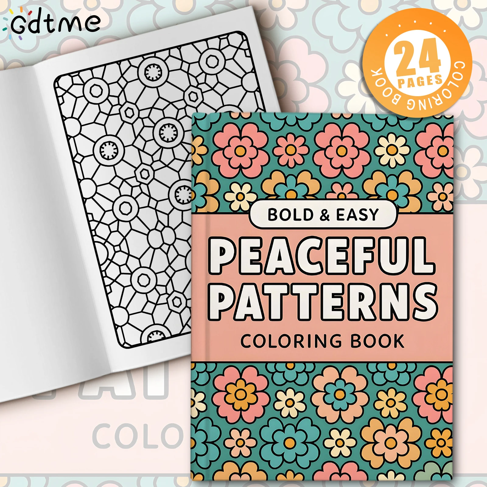 كتاب تلوين بأنماط سلمية لتخفيف التوتر - علاج فني مضاد للقلق مع صفحات الرسم الإبداعية #1