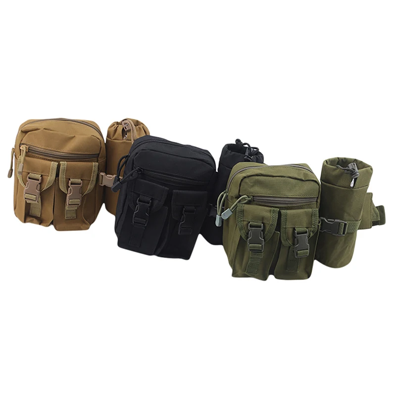 Waterproof Nylon Fanny Pack Men Tactical Military Army Waist Bag Hiking Outdoor Camping Shoulder Bum Belt Bum Sport Chest Bags