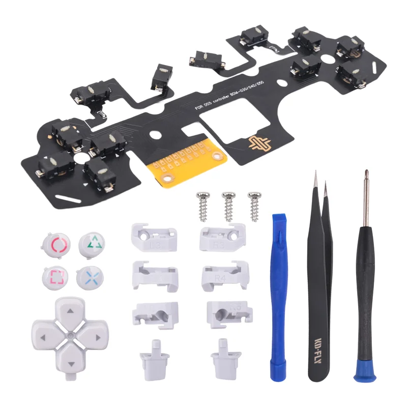 B86B-Ergonomic Micro-Switch Tactile Clicky Hair Trigger Kit For PS5 Controller BDM-030/040/050 12Key Click Circuit Board Kit