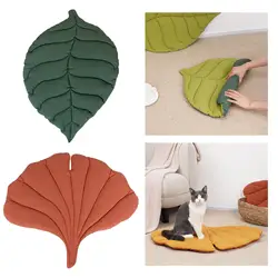 Leaf Shape Dog Bed Mat Washable Medium Small Kennel Pad Pet Bed 28