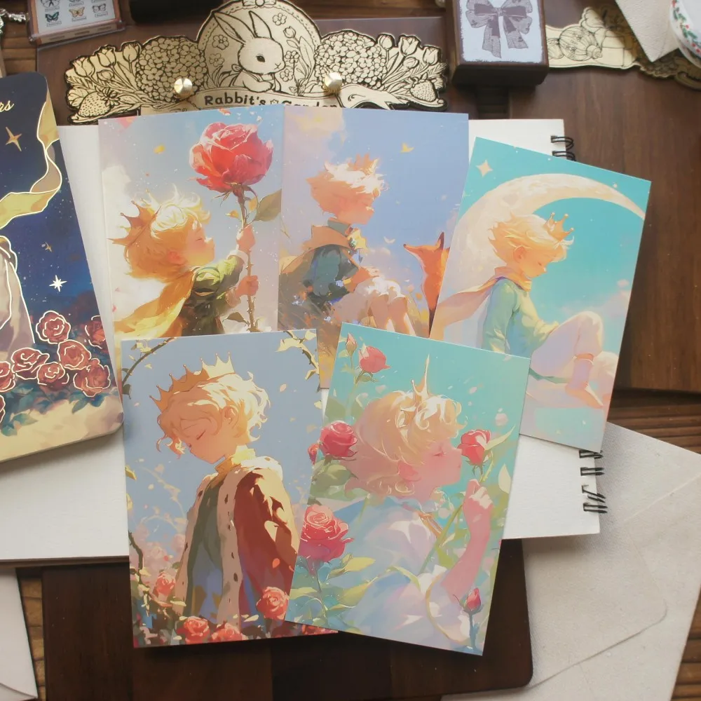 

15pcs Fairy Tale about Prince Rose Fox Card As Party Invitation DIY Decoration Gift Message Card Postcard Scrapbooking Use