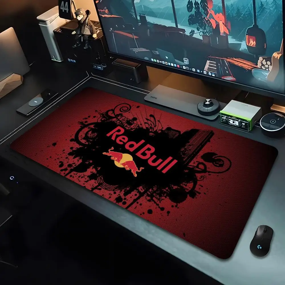 Коврик для мыши RED Energy drink Bull, большой игровой коврик с мультяшным рисунком, компьютерный игровой коврик для клавиатуры, Настольный Коврик Для Мыши для ПК, Настольный коврик