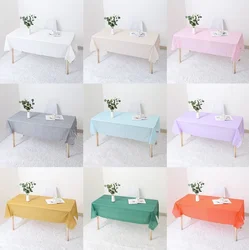 1pc Reusable Tablecloths 137x183cm BPA Free Plastic Dining Table Cover Cloth for Parties Picnic Camping Disposable Tablecloths