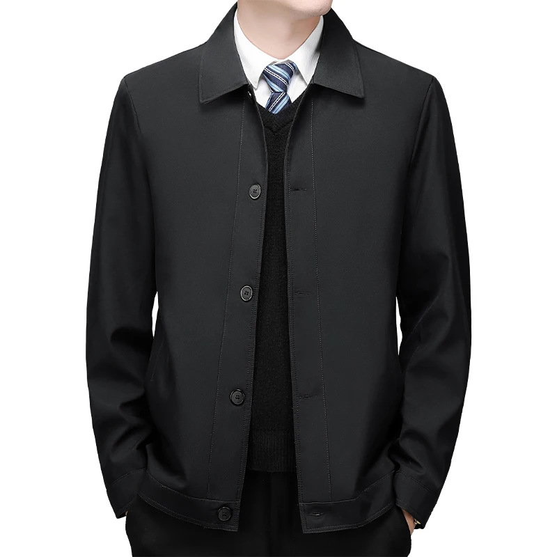 

New Brand Men's Jacket button jackets Men's Jacket Business Casual Solid Color Jacket for Men Work Coat Spring Autumn New jacket