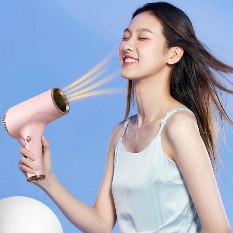 

Wireless Charging Hair Dryer Household High-Speed Negative Ion Hair Dryer Cold Hot Wind Wireless Hair Dryer EU Plug