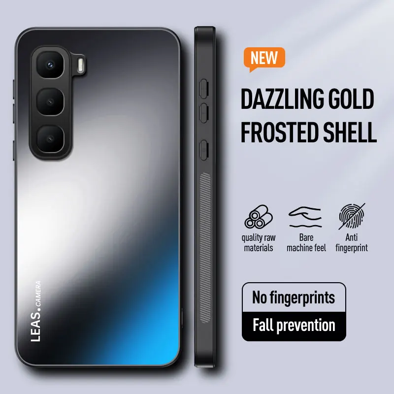 EUCAGR Für Infinix Hot 60 Pro + Hot 60 AG Frosted Weiche TPU + PC Matte Zurück Abdeckung Für Infinix Hot 60 Pro Heißer 60i Telefon Fällen