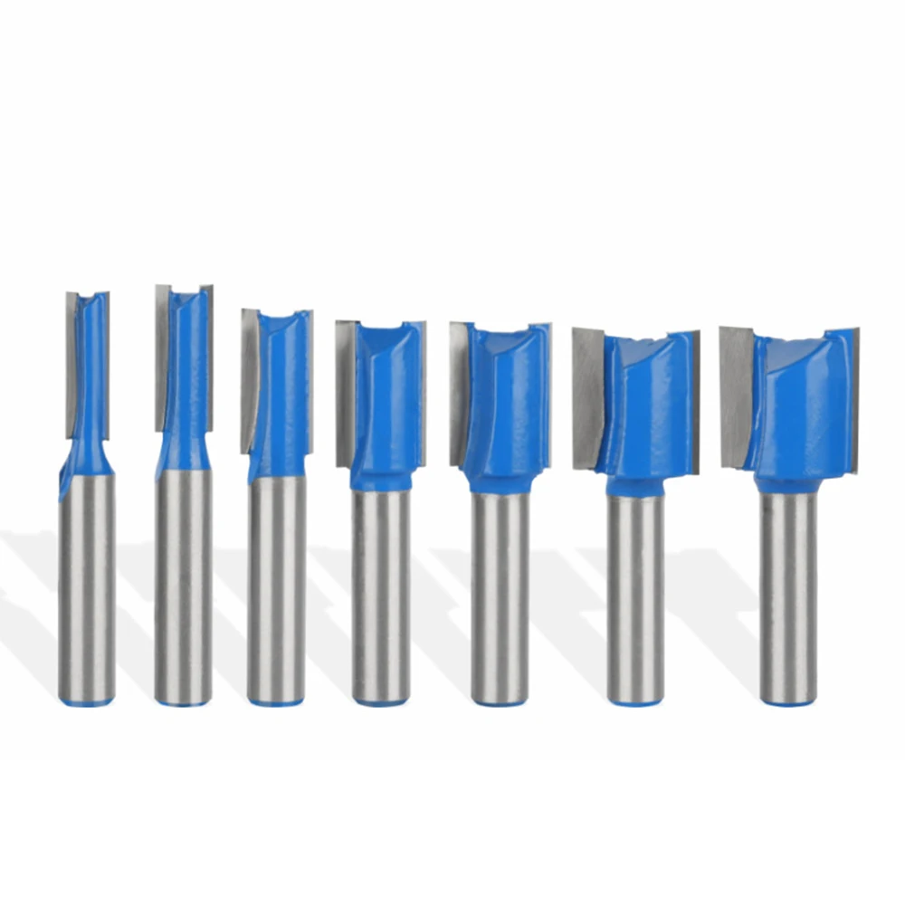 8mm Shank Straight Woodworking Router Bit Set Carpenter Milling Cutter 6mm 8mm 10mm 12mm 14mm 18mm 20mm Cutting Diameter