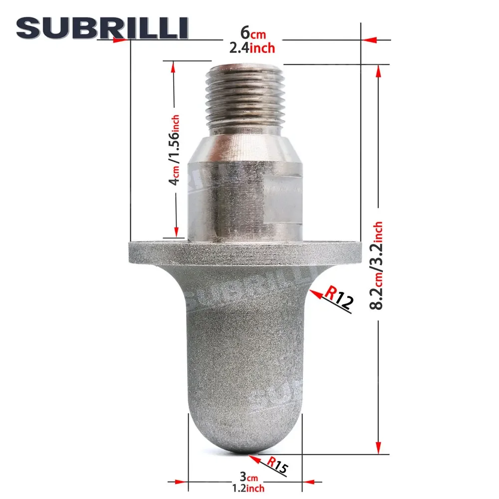 SUBRILLI Diamond Router Bit Electroplated Stone Profile Wheel With 1/2Gas CNC Cutter Bit For Granite Marble