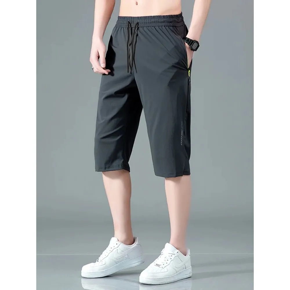 

Летние штаны из ледяного шелка, длиной до середины икры, быстросохнущие, прямые, молодежные, модель Vitali Sle Eighteen