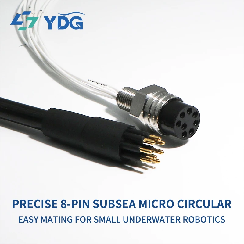 MCBH8F+MCIL8M SubConn Compatible Micro Panel Mount Connector Male & Female Waterproof Gold Plated SS Subsea Marine & Deep Sea
