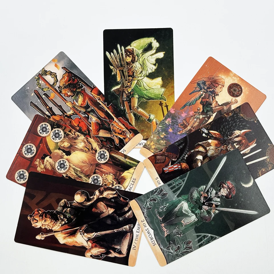 Traditional Manga Tarot Deck 78 Cards Vintage Game