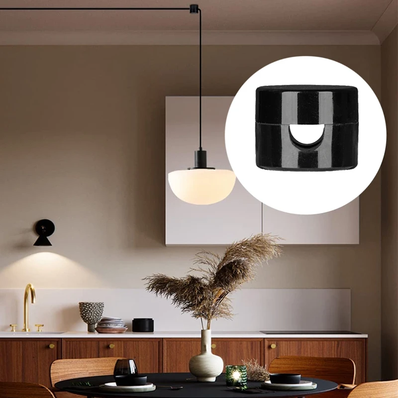 Jabs ตะขอแขวนสำหรับไฟติดเพดาน10ชิ้น, ตะขอแขวนหลอดไฟ DIY สายไฟฟ้าตะขอเกี่ยวโคมไฟระย้า