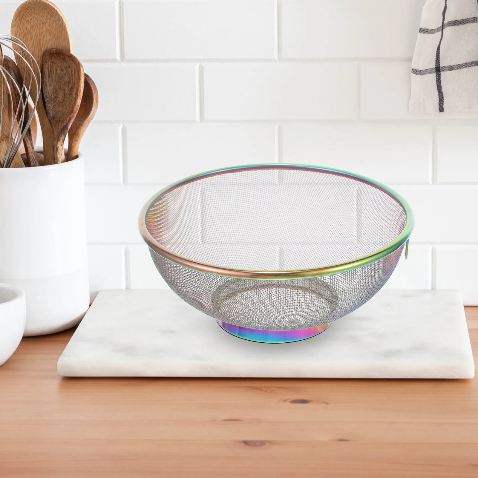 

Stainless Steel Drain Basket Fine Mesh Strainer Rice Fruit Vegetable Drainer Kitchen Strainer Basket Strainers for Kitchen