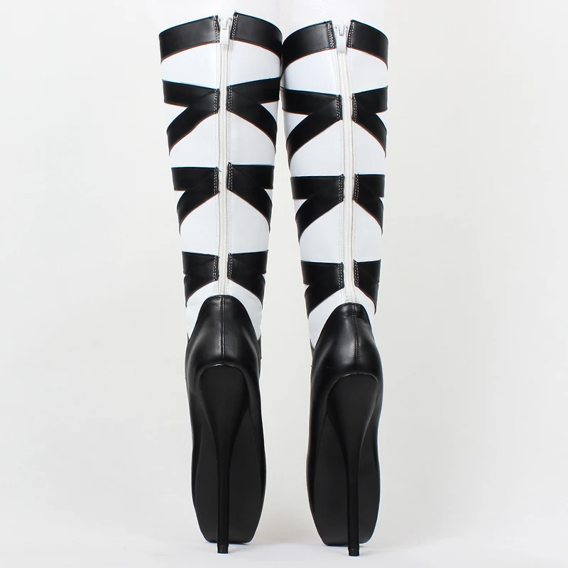 18CM High Heel Ballet Knee High Boots Cosplay Style Size36-46