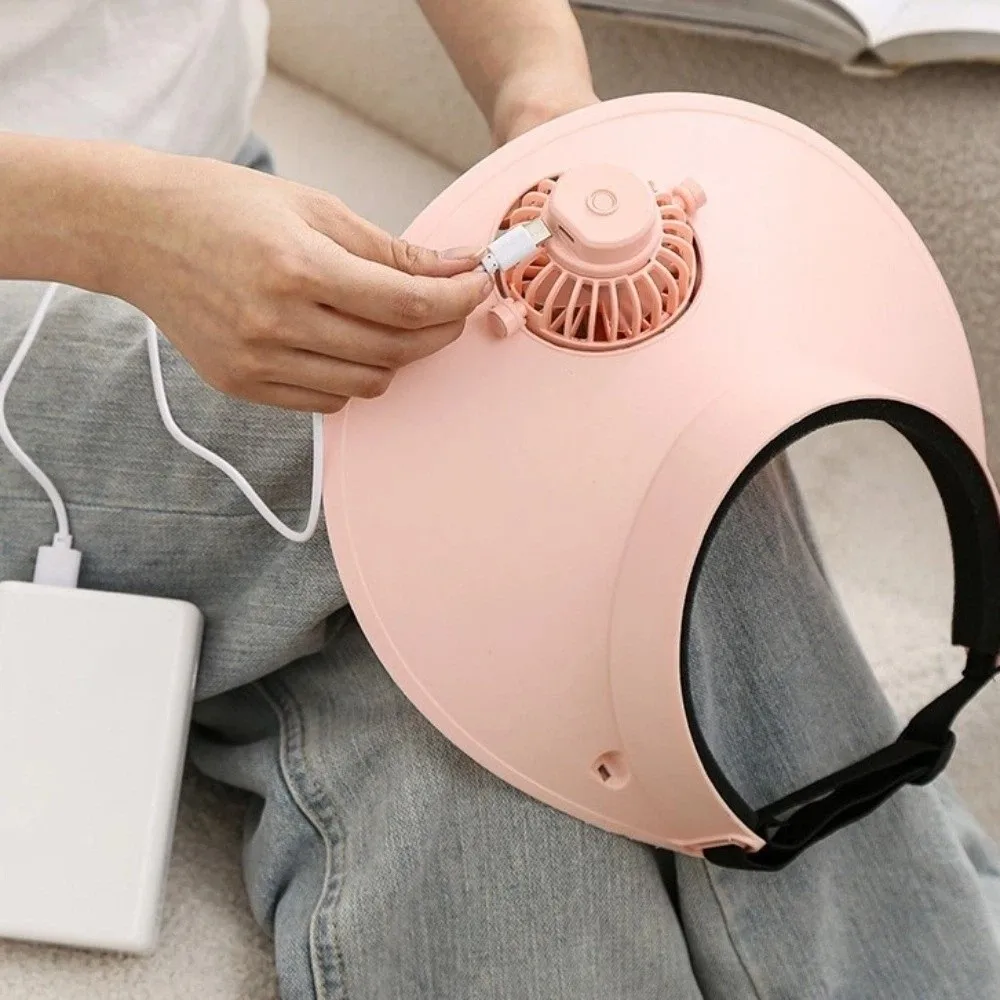Three Temp Settings Cooling Fan Hat Breathable Design Adjustable Empty Top Cap Lightweight Built-in Fan Sun Hats Sports Events