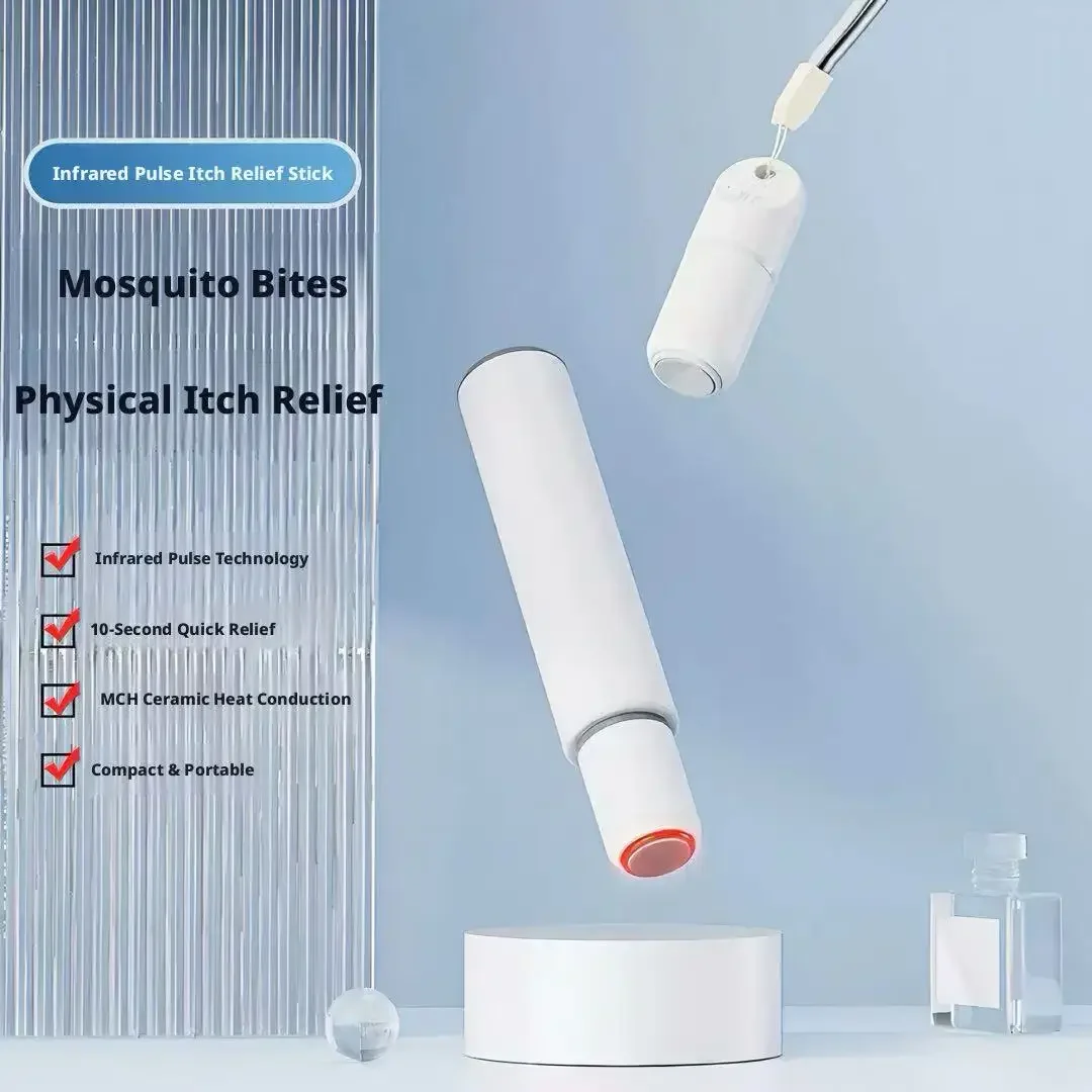 Portable Heat Therapy Anti-Itch Pen Electric Mosquito Bug Bite Healer Non-Toxic Itch Relief Device for Outdoor Travel Daily Use