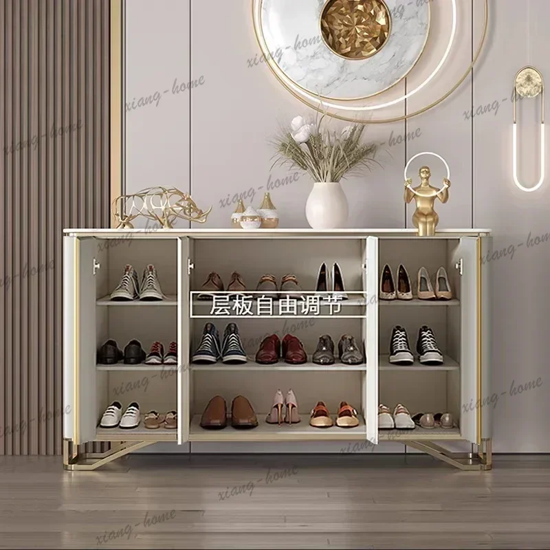 FG Shoes Organizer Crack Shelves Modern Simple Nordic Rock Slab Dining Side Cabinet Living Room Storage Cabinet Shoerack Shoe Ra
