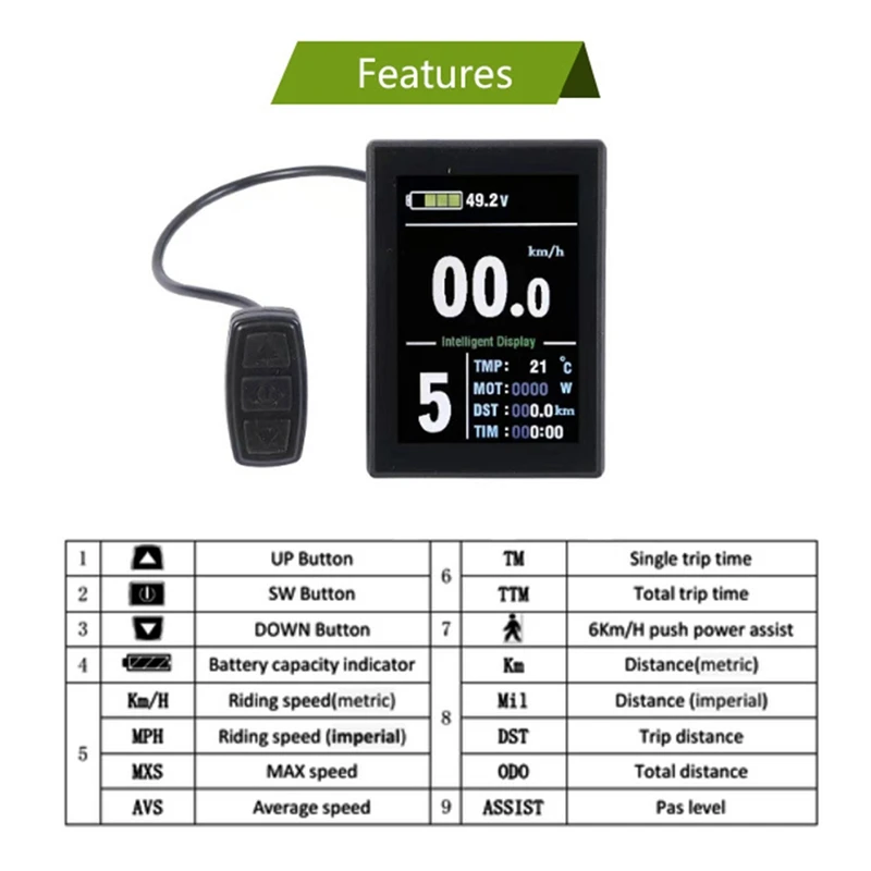 1000W-1500W 35A Controller + KT-LCD8S Mountain Bike Modified LCD Display Electric Vehicle Modified Controller Durable