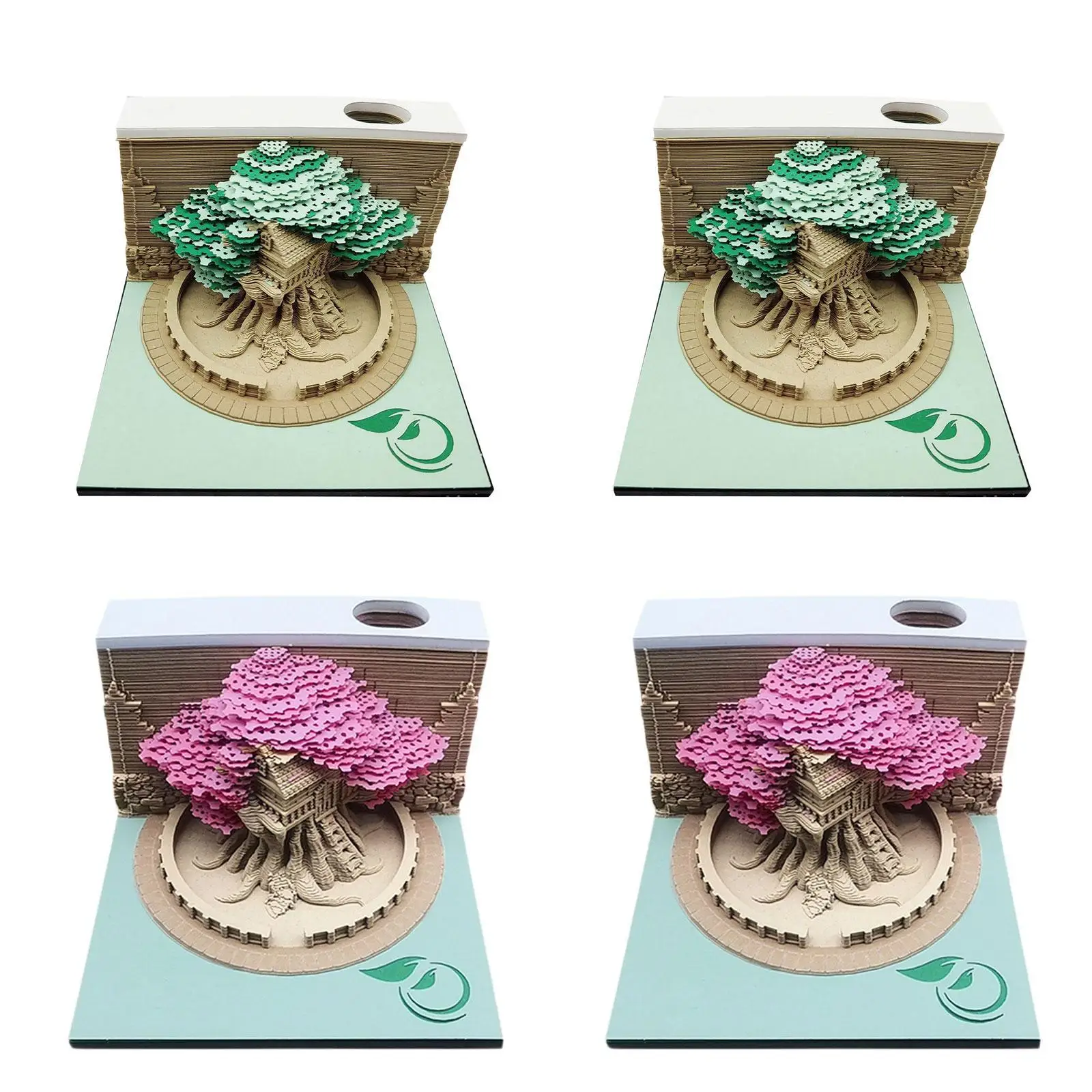 3D Memo Pad Paper Sculpture Home Decor Artwork Creative Gift Desktop 3D Note Pad for Christmas Birthday Studio Office Friends