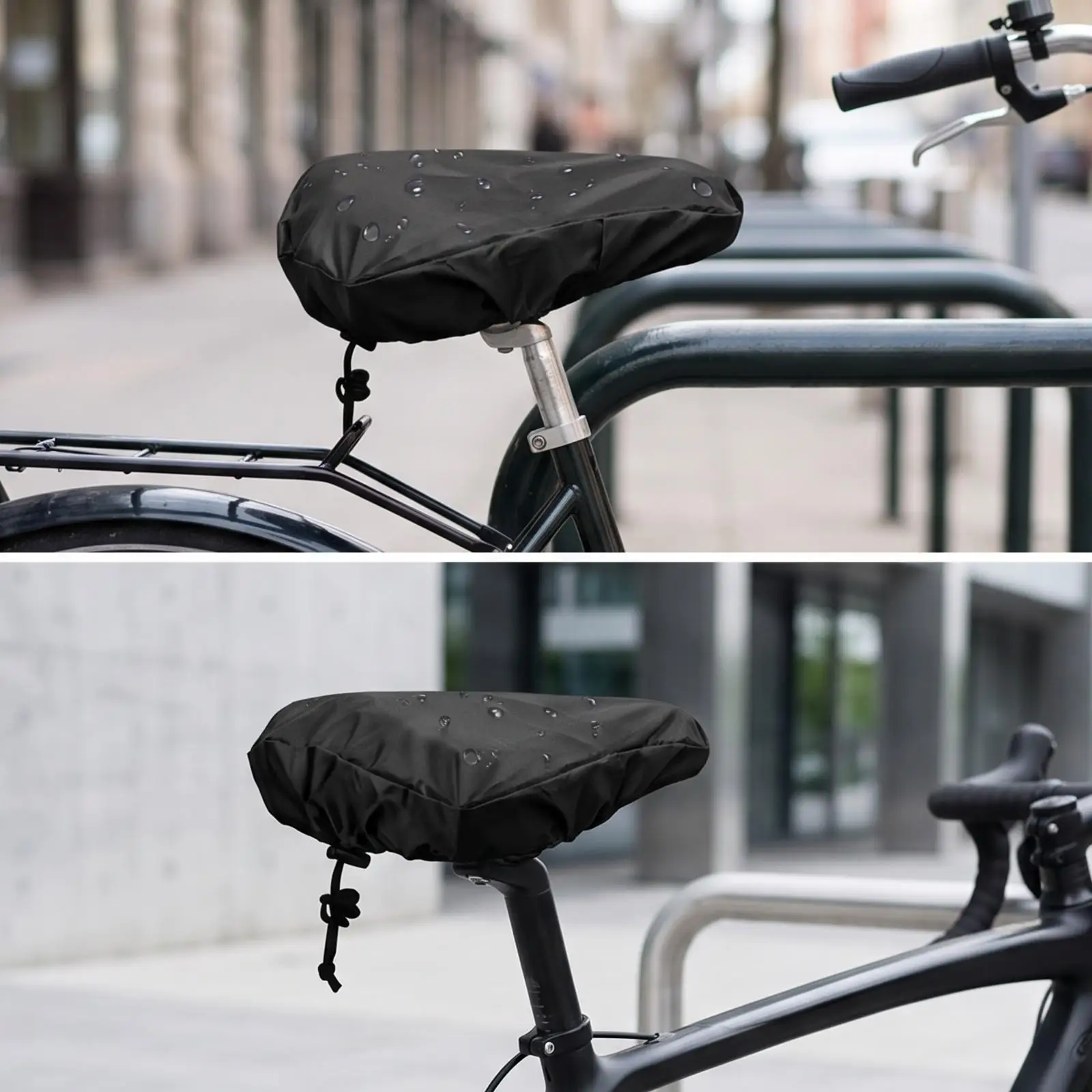 Universal Bicycle Saddle Cover Water Repellent Oxford Cloth with Drawstring for Road MTB Comfort Seat Protection