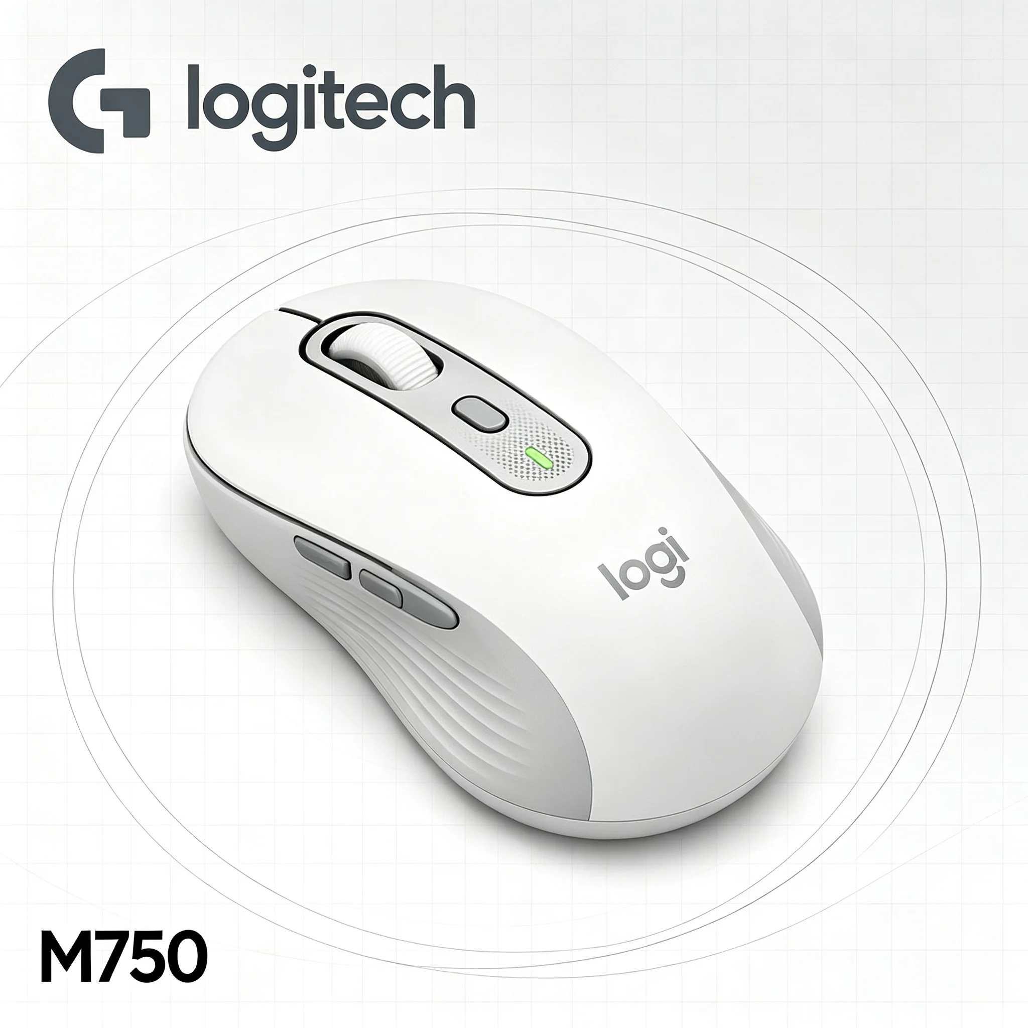 Ergonomic Logitech M750 Multi‑Device Wireless Mice,SilentTouch Quiet Click,Easy‑Switch For 3 Devices Long Battery For Home Offic