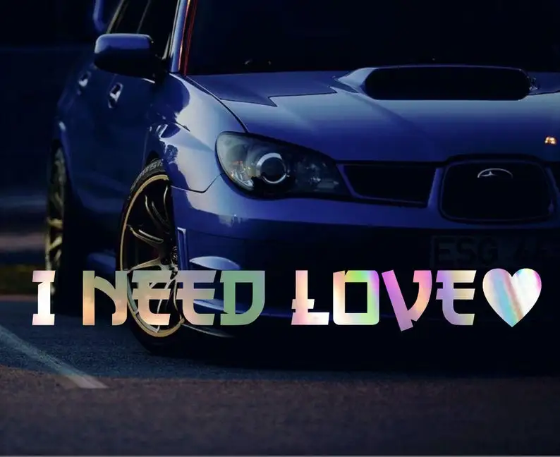 JDM I Need Love decal Stickers for car window  JDM Decals  custom decal stickers