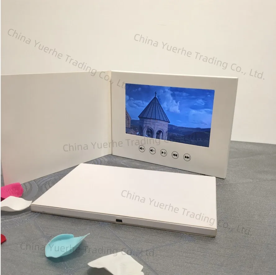 

Valentine Wedding Gift 10.1 inch 4GB White Video Card Folleto De Video LCD Invite DIY Paper Digital Frame USB Upload Video