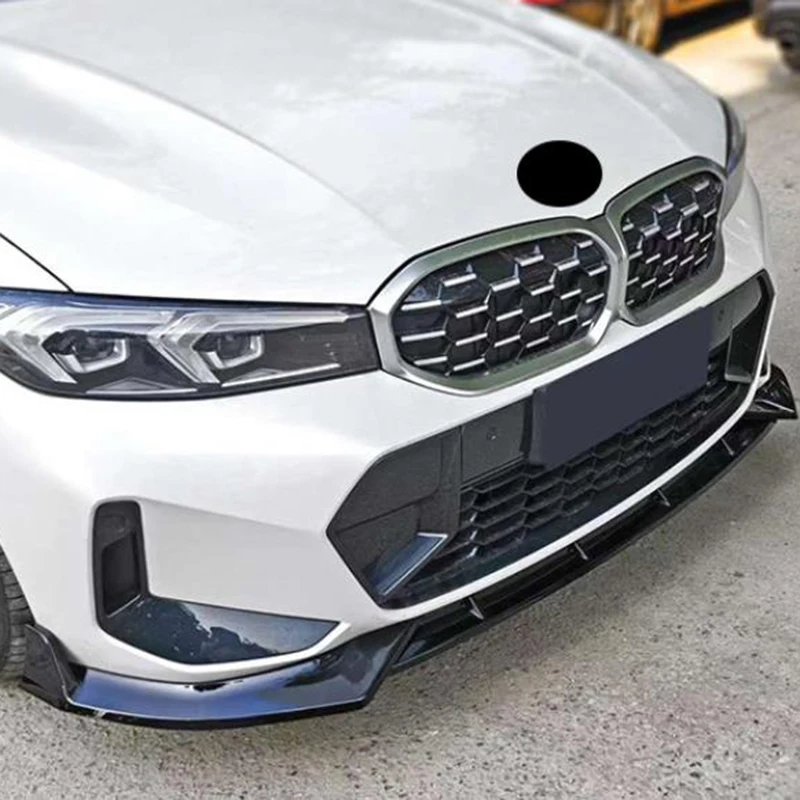 GT نمط لمعان أسود الجبهة الوفير الفاصل الشفاه لسيارات BMW G20 LCI M340i 330i M Sport 2023 ~ 2025 تجميل الناشر طقم الجسم ضبط