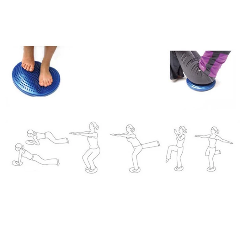 Yoga Balls Massage Pad Inflatable Balance Cushion Disc Mat Fitness Exercise Training Ball Rehabilitation Pad