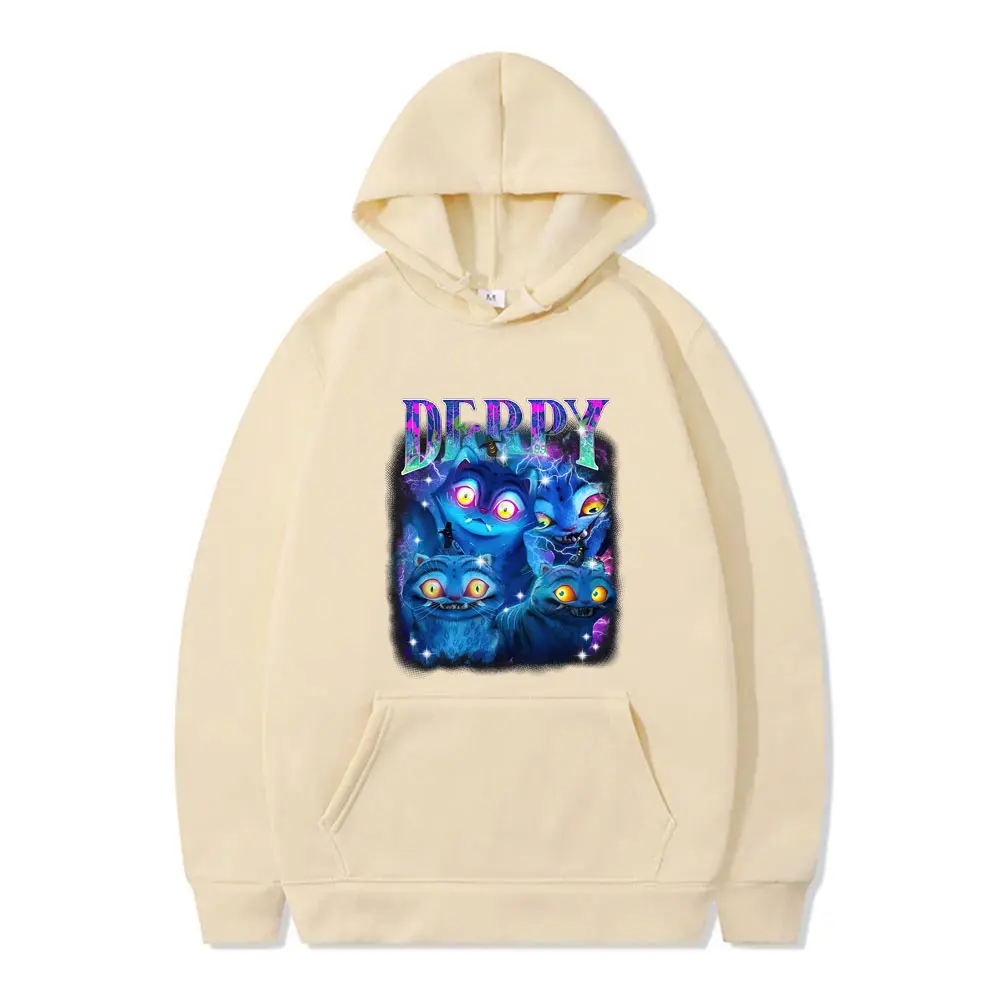 Kpop Demon Hunters Derpy Tiger Graphic Hoodie Men Women Cartoon Fashion Trend Sweatshirt Men's Cotton Oversized Cool Streetwear