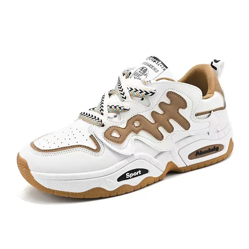 أحذية رياضية للجري للرجال، أحذية تزلج كاجوال، منصة مشي مسامية، أحذية رياضية عصرية، نعل سميك، زيادة الارتفاع