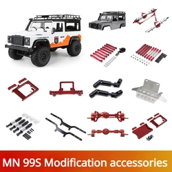 MND90 MN98 MN99S RC Metal Modification Upgrade Parts Axle Steering Gear Tail Beam Shock Absorber Tie Rod Drive Shaft Tires