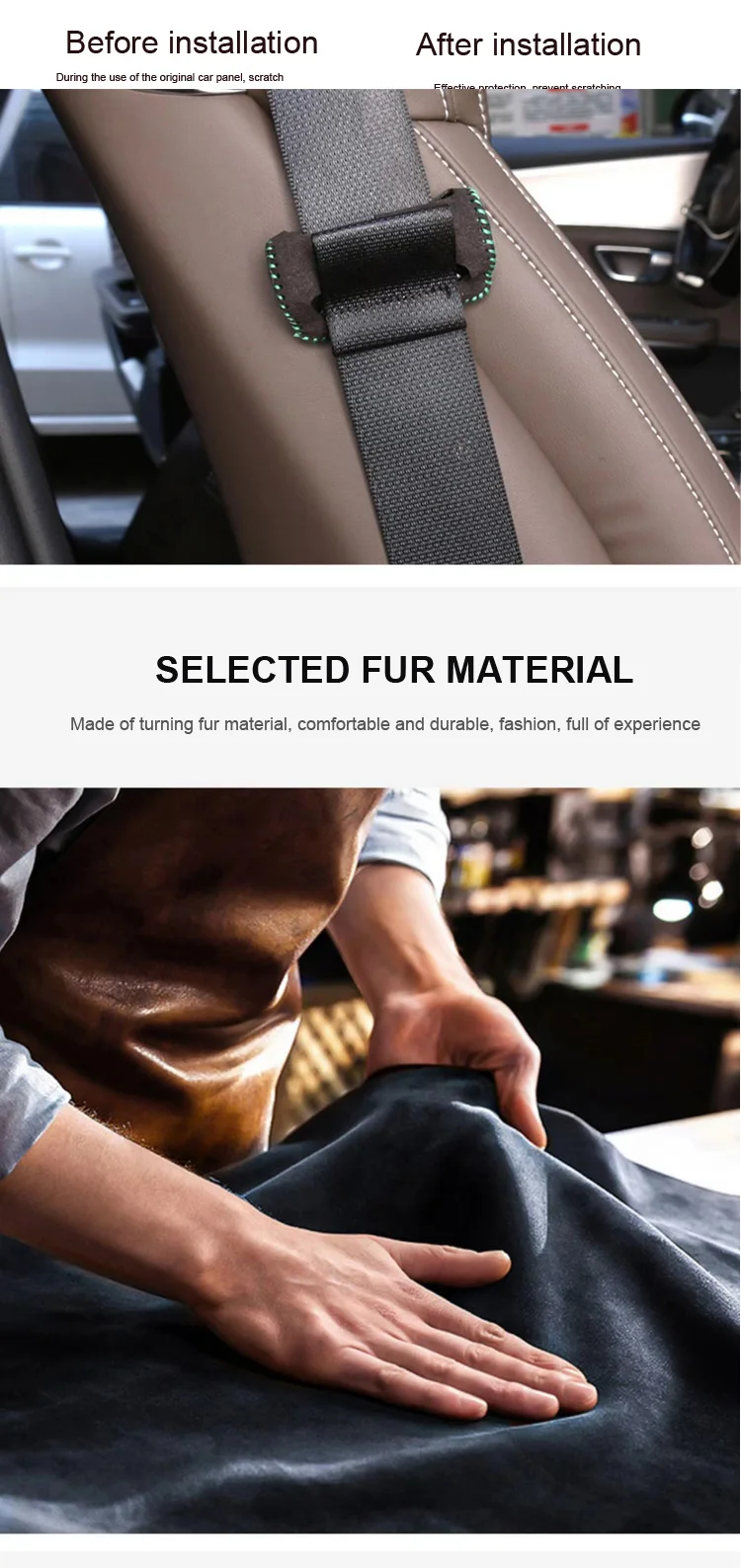 Wildleder-Sicherheitsgurtschloss-Abdeckungen für Chevrolet Cruze Epica Lova Camaro, für Opel Vauxhall Insignia Astra Mokka, für Buick – Detail 4